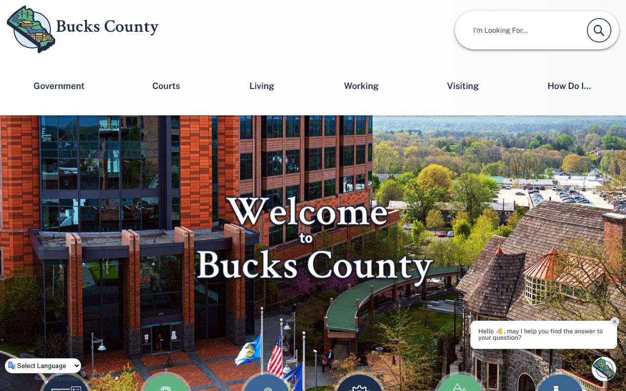 Bucks County Pennsylvania government website for public records and transparency
