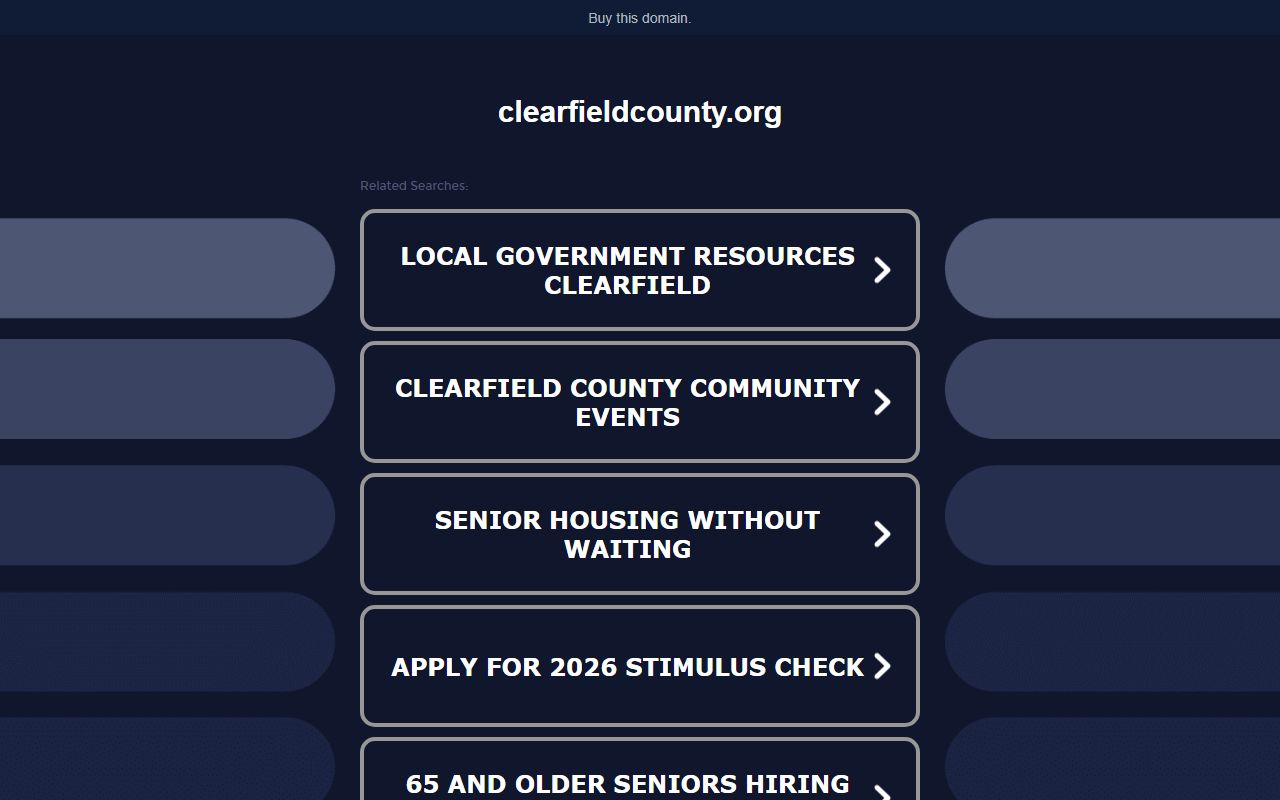 Clearfield County Pennsylvania homepage for public records access