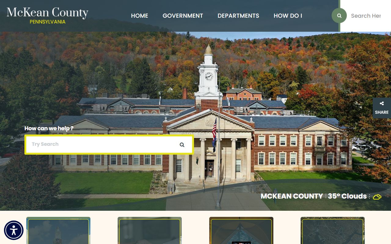 McKean County Pennsylvania homepage for public records access