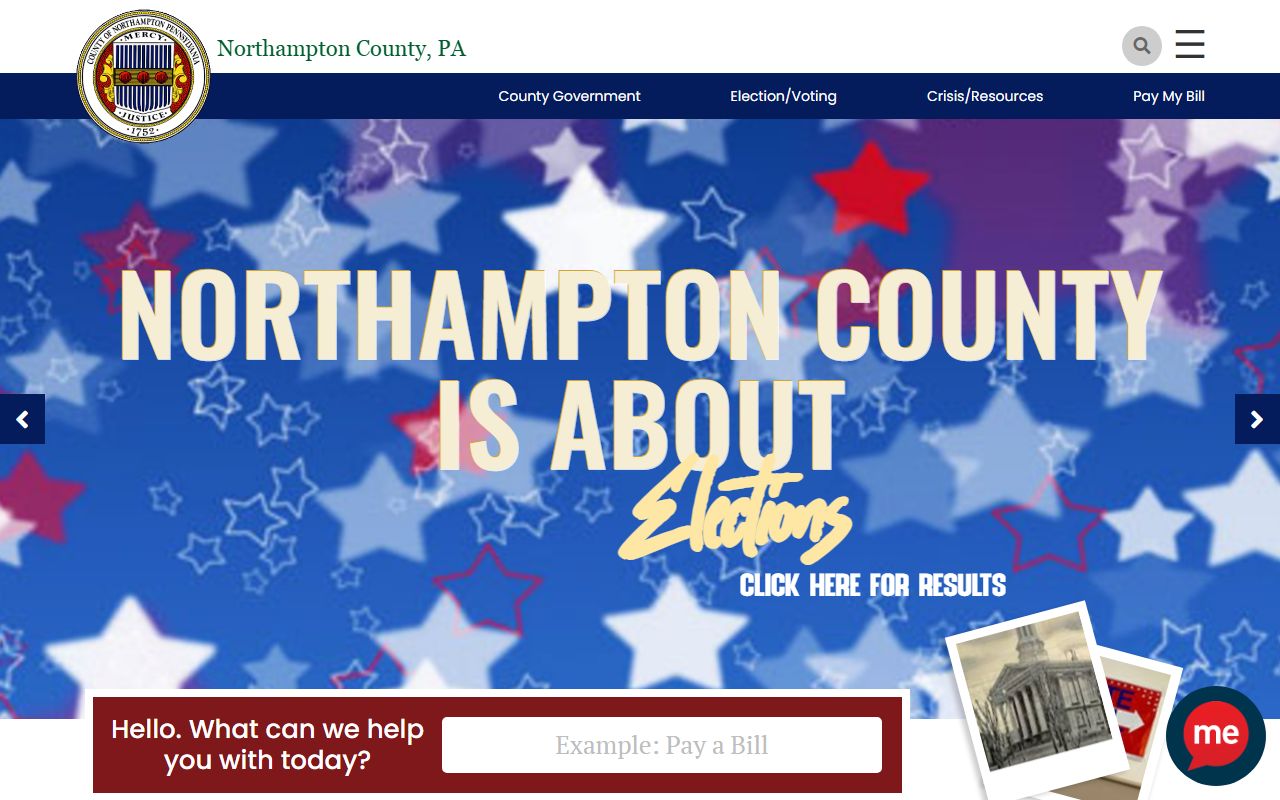 Northampton County Pennsylvania homepage for public records access